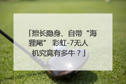 擅长隐身、自带“海狸尾” 彩虹-7无人机究竟有多牛？