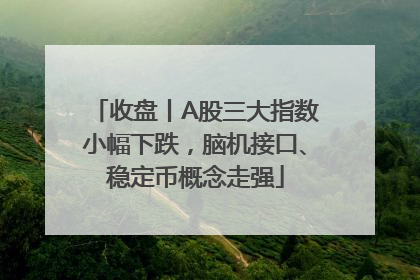 收盘丨A股三大指数小幅下跌，脑机接口、稳定币概念走强