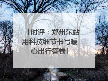 时评：郑州东站用科技细节书写暖心出行答卷