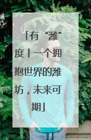 有“潍”度丨一个拥抱世界的潍坊，未来可期