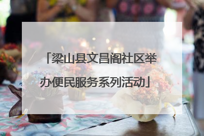 梁山县文昌阁社区举办便民服务系列活动