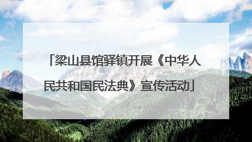 梁山县馆驿镇开展《中华人民共和国民法典》宣传活动