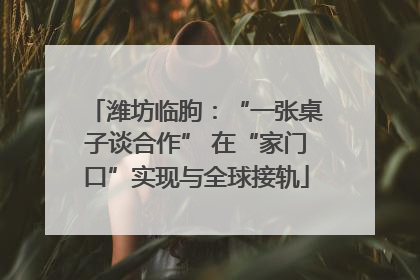 潍坊临朐：“一张桌子谈合作” 在“家门口”实现与全球接轨