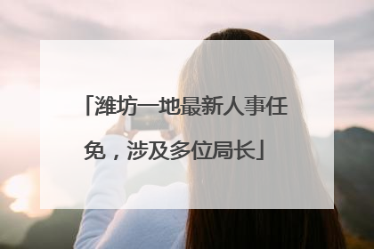 潍坊一地最新人事任免，涉及多位局长