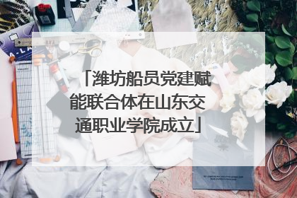 潍坊船员党建赋能联合体在山东交通职业学院成立