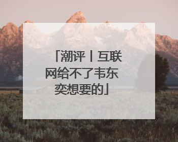 潮评丨互联网给不了韦东奕想要的