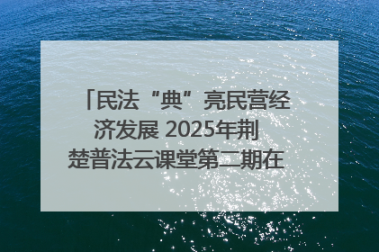 民法“典”亮民营经济发展 2025年荆楚普法云课堂第二期在武汉客厅开讲