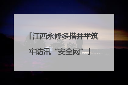 江西永修多措并举筑牢防汛“安全网”