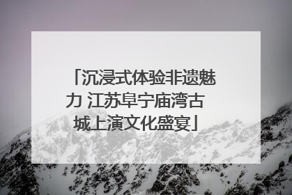 沉浸式体验非遗魅力 江苏阜宁庙湾古城上演文化盛宴