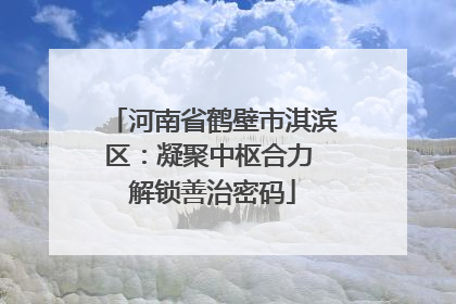河南省鹤壁市淇滨区：凝聚中枢合力 解锁善治密码