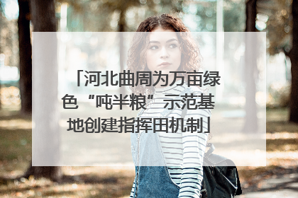 河北曲周为万亩绿色“吨半粮”示范基地创建指挥田机制