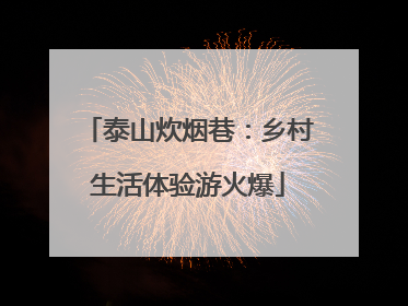 泰山炊烟巷：乡村生活体验游火爆