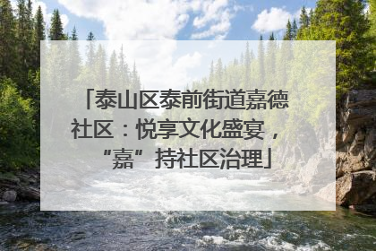 泰山区泰前街道嘉德社区：悦享文化盛宴，“嘉”持社区治理