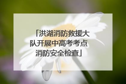 洪湖消防救援大队开展中高考考点消防安全检查