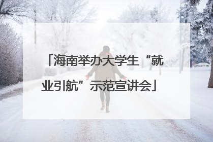 海南举办大学生“就业引航”示范宣讲会