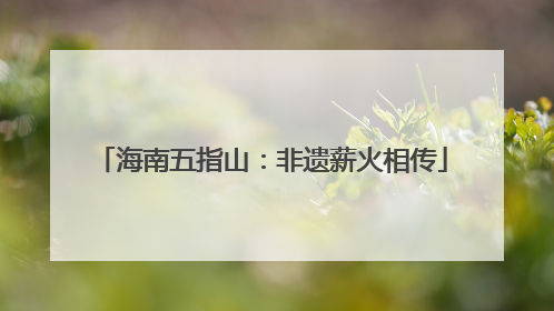 海南五指山：非遗薪火相传