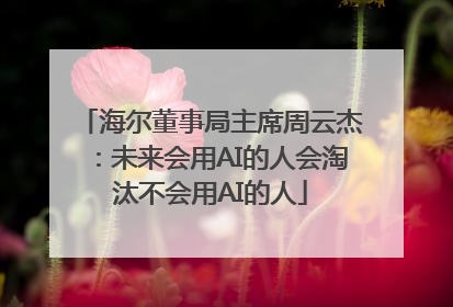 海尔董事局主席周云杰：未来会用AI的人会淘汰不会用AI的人