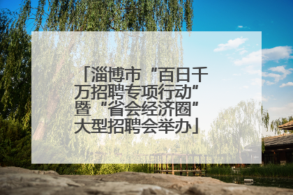 淄博市“百日千万招聘专项行动”暨“省会经济圈”大型招聘会举办