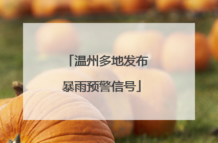 温州多地发布暴雨预警信号