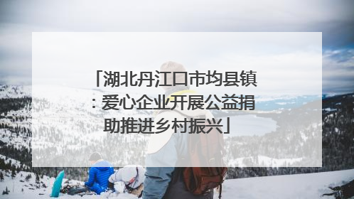 湖北丹江口市均县镇：爱心企业开展公益捐助推进乡村振兴