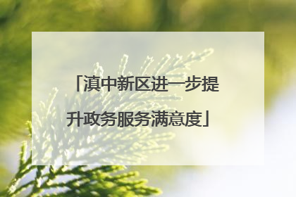 滇中新区进一步提升政务服务满意度