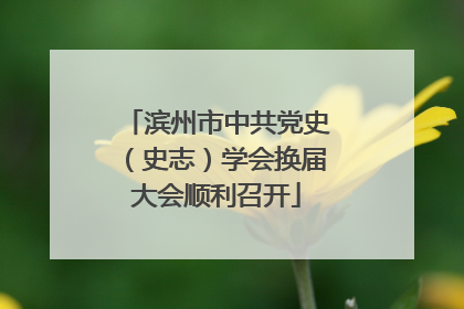 滨州市中共党史（史志）学会换届大会顺利召开