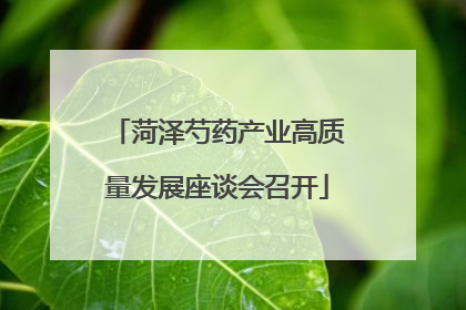 菏泽芍药产业高质量发展座谈会召开