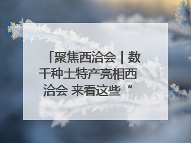 聚焦西洽会｜数千种土特产亮相西洽会 来看这些“爆款”产品