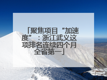 聚焦项目“加速度”：浙江武义这项排名连续四个月全省第一