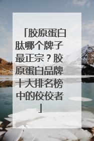 胶原蛋白肽哪个牌子最正宗？胶原蛋白品牌十大排名榜中的佼佼者