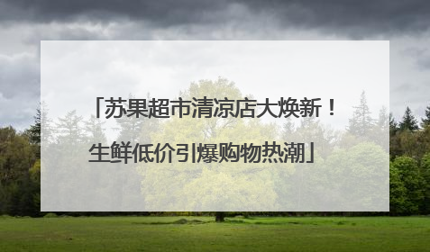 苏果超市清凉店大焕新！生鲜低价引爆购物热潮