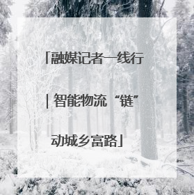 融媒记者一线行｜智能物流“链”动城乡富路
