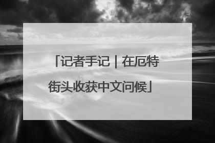 记者手记｜在厄特街头收获中文问候