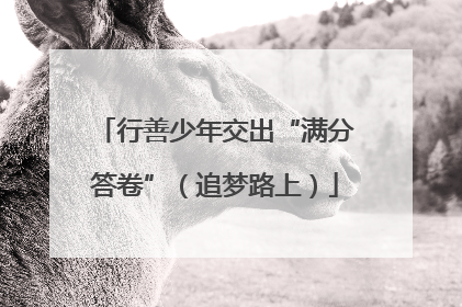 行善少年交出“满分答卷”（追梦路上）