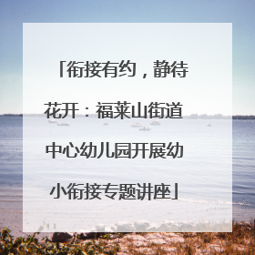 衔接有约，静待花开：福莱山街道中心幼儿园开展幼小衔接专题讲座