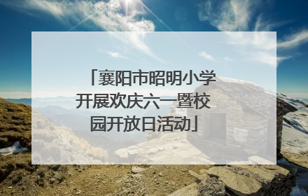 襄阳市昭明小学开展欢庆六一暨校园开放日活动
