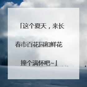 这个夏天，来长春市百花园和鲜花撞个满怀吧~