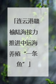 连云港赣榆陆海接力推进中远海养殖“一条鱼”
