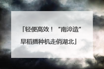 轻便高效！“南漳造”旱稻播种机走俏湖北