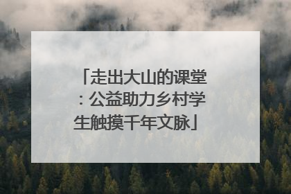 走出大山的课堂：公益助力乡村学生触摸千年文脉