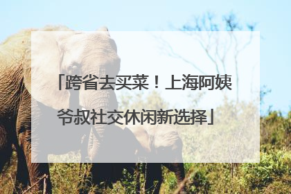 跨省去买菜！上海阿姨爷叔社交休闲新选择