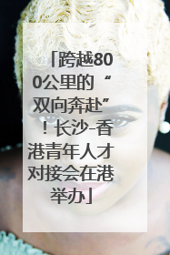 跨越800公里的“双向奔赴”！长沙-香港青年人才对接会在港举办