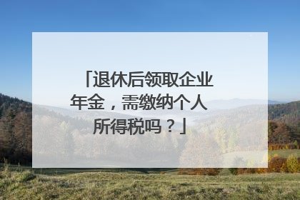 退休后领取企业年金，需缴纳个人所得税吗？