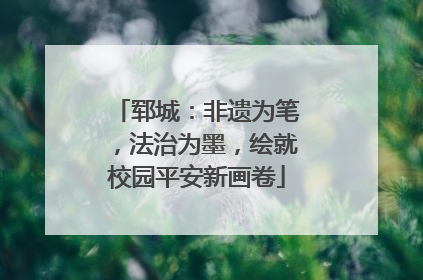 郓城：非遗为笔，法治为墨，绘就校园平安新画卷