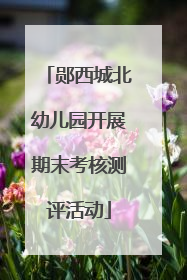 郧西城北幼儿园开展期末考核测评活动