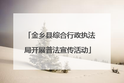 金乡县综合行政执法局开展普法宣传活动