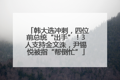 韩大选冲刺，四位前总统“出手”！3人支持金文洙，尹锡悦被指“帮倒忙”