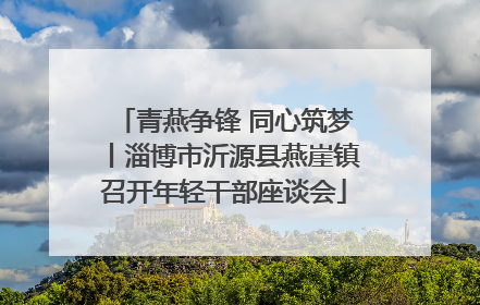 青燕争锋 同心筑梦丨淄博市沂源县燕崖镇召开年轻干部座谈会