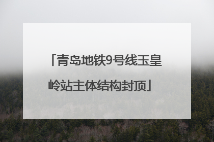 青岛地铁9号线玉皇岭站主体结构封顶