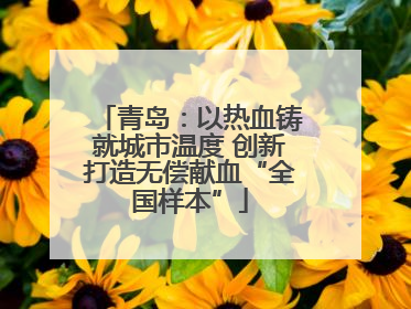 青岛：以热血铸就城市温度 创新打造无偿献血“全国样本”